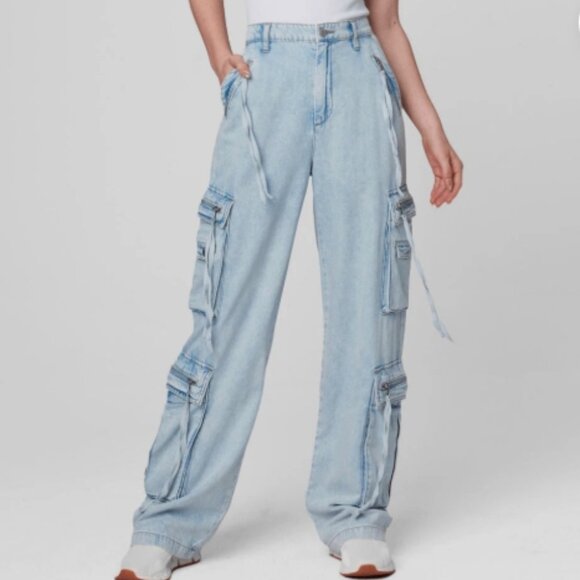 Blank NYC Denim - BLANK NYC Franklin Rib Cage Oversized Cargo Pockets Relaxed Jeans--NWT--28